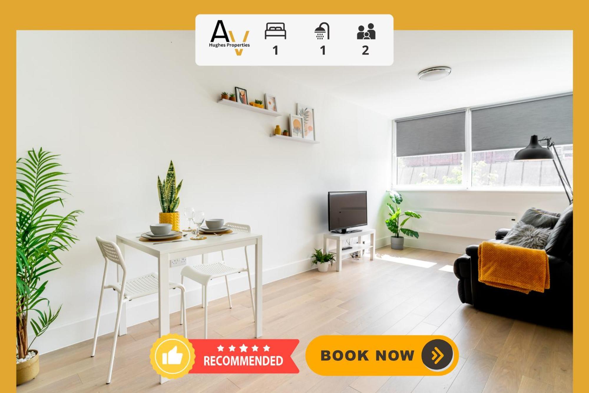 Stylish One-Bedroom Apartment - Free Wi-Fi, 4 Mins From Station, Perfect For Business Stays By Av Hughes Properties Milton Keynes Extérieur photo